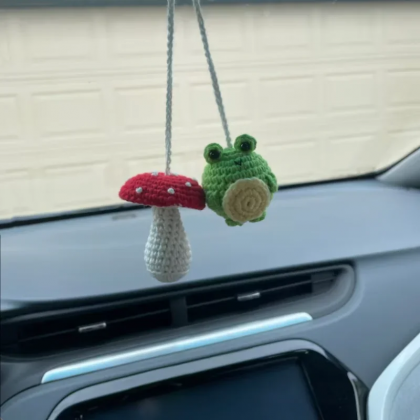 Woven Animal Car Hanging Tassel, Handmade Knitting..