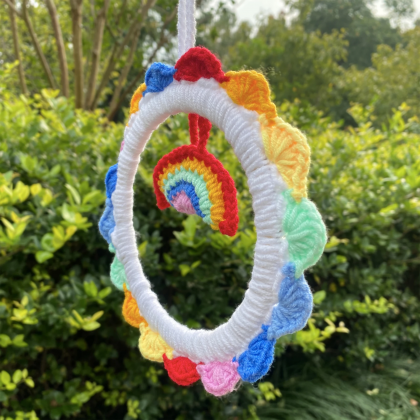 Woven Rainbow Car Hanging Tassel, Diy Handmade..
