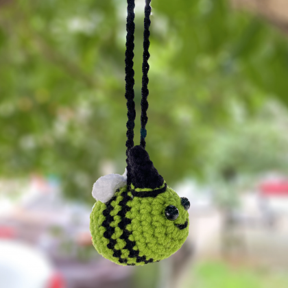 Colorful Bee Woven Car Hanging Ornaments, Hand..