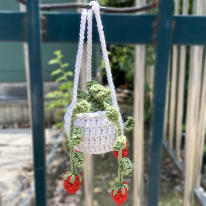 Car Mirror Hanging Accessory Handmade Knitted Cute..