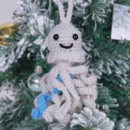 Handmade Knitted Octopus Pendant For..