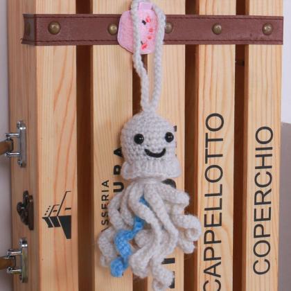 Handmade Knitted Octopus Pendant For..