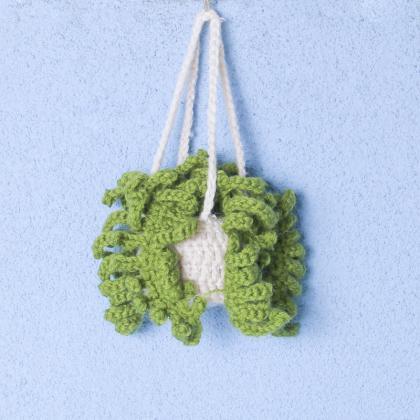 Hand-knitted Plant Bell Orchid Flowers Pendant Car..
