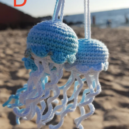 Handmade Crochet Octopus Pendant For..