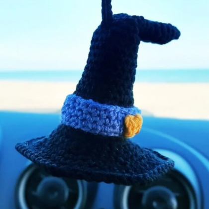 Halloween Handmade Witch Hat Car Hanging Pendant,..