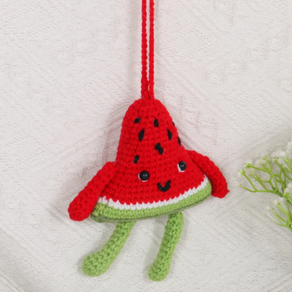 Cute Watermelon Car Key Chains Handmade Soft..