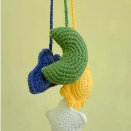 Hand-woven Key Chain With Cute Knitted Pendant For..