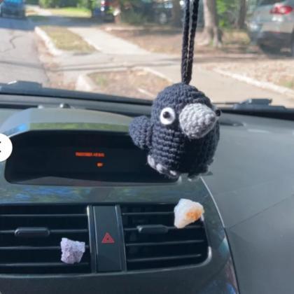 Funny Car Accessories Decor Cute Crow Car Interior..
