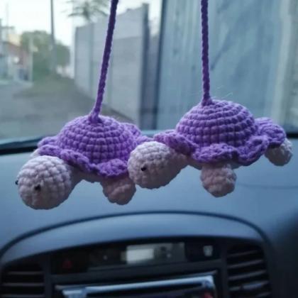 Cartoon Little Animal Handmade Crochet Turtle..