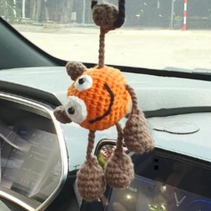 Halloween Crochet Spider Car Mirror, Hanging..