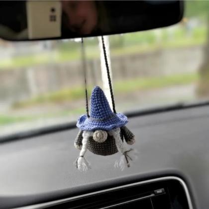Halloween Crochet Spider Car Mirror Hanging..