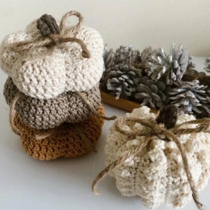 Hand Knitting Pumpkin Tulip Crochet Auto Interior..