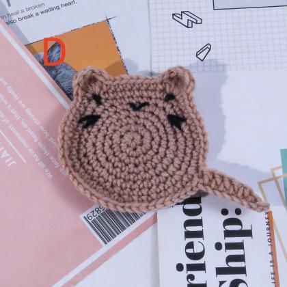 Wool Knitting Coaster Love Mouse Tea Cup Coffee..