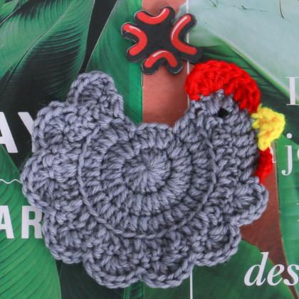 Cartoon Coaster Hand-made Wool Woven Teacup Mat..