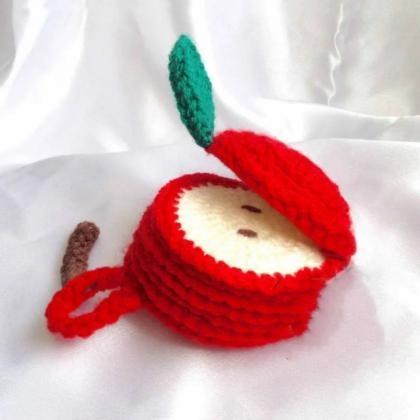 Crochet Fruit Coasters For Drinks Absorbent Woven..