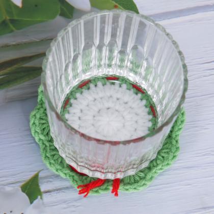 Crochet Round Cup Coaster Placemat Pad Tea Mug..