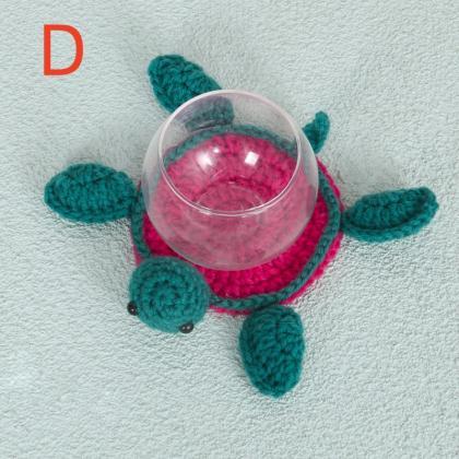 1pc Cute Turtle Hand Crocheted Coaster Turtle..