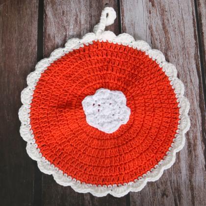 Round Cotton Crochet Table Place Mat Weaving..