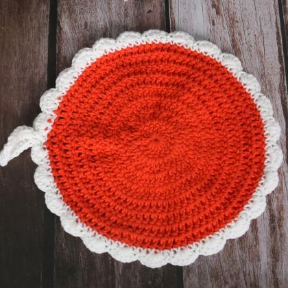 Round Cotton Crochet Table Place Mat Weaving..
