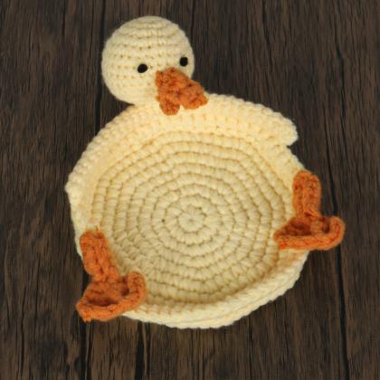 Duck Panda Crochet Coaster Insulated Water..