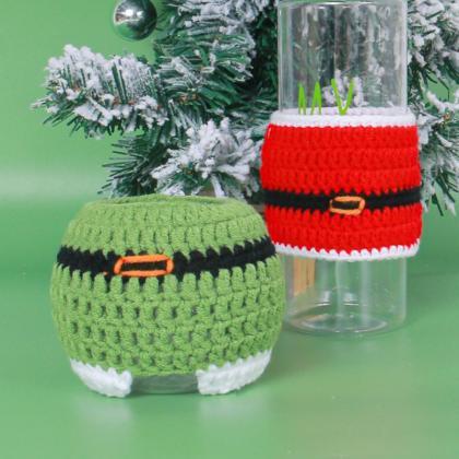Knitted Water Bottle Cover Cup Sleeve Case Mesh..