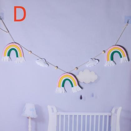 Halloween Wall Hanging Hand-woven Rainbow Drop..