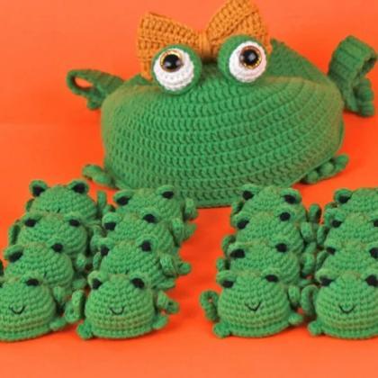 Frog Crochet Memory Game Memory Matching Game..