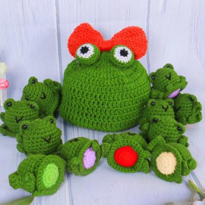 Frog Crochet Memory Game Memory Matching Game..