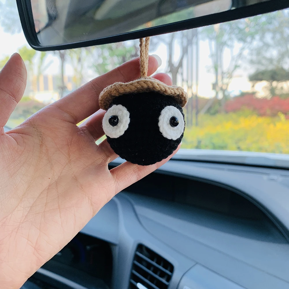 Car Interior Decoration Pendant For Women, Hand-woven Monster Of The Valley, Auto Rearview Mirror Pendant, Car Accessories