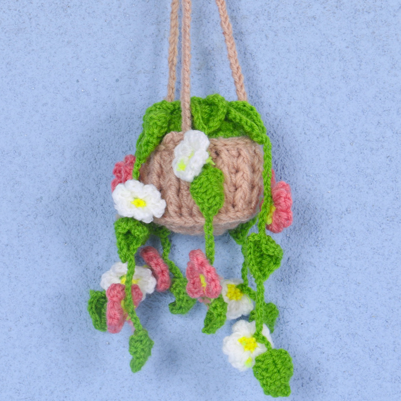 Handmade Crochet Flowers Car Hanging Plant Cute Flower Car Accessories  Decor Teens Interior Rear Vi on Luulla