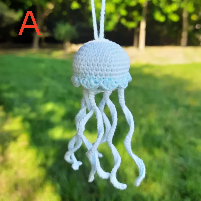 Handmade Crochet Octopus Pendant For Children's Room Decorations And Car Decor Hand Woven Animal Pendant Knitted Accessories
