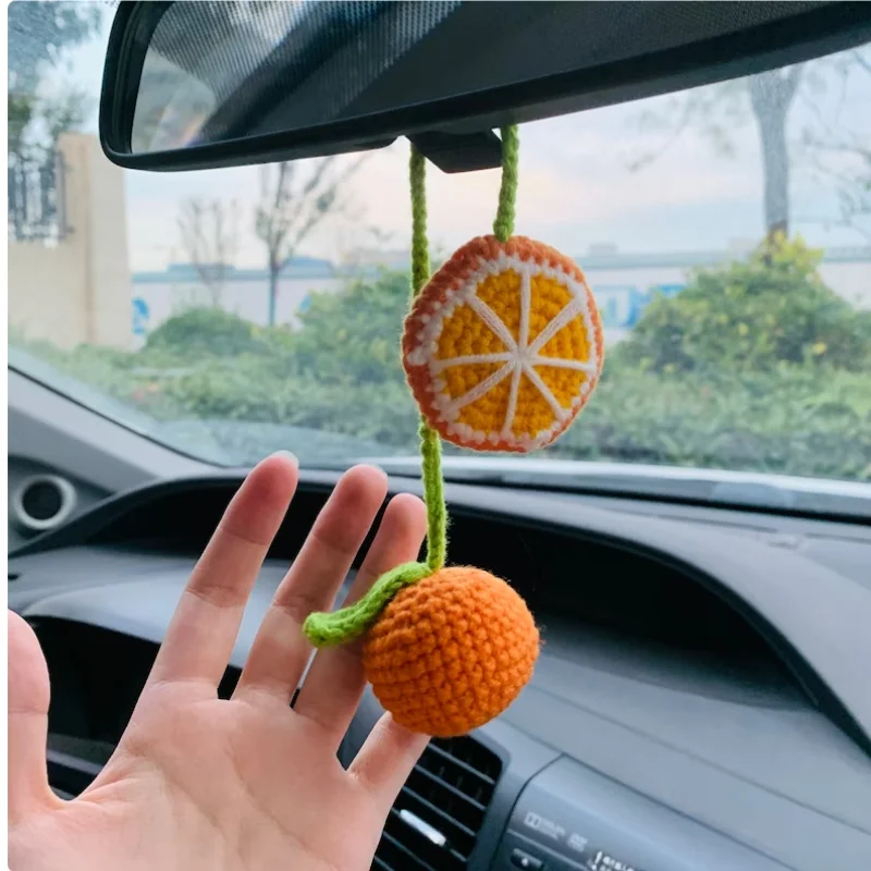 Hand Woven Car Pendant For Car Decoration Cute Cartoon Fruit Portable Car  Decoration Key Chain Hangi on Luulla