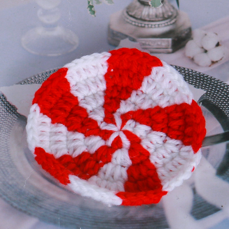 Colorful Round Cotton Table Place Mat Pad Cloth Crochet Placemat Cup Christmas Flower Tea Dish Coaster Doily Kitchen Decor
