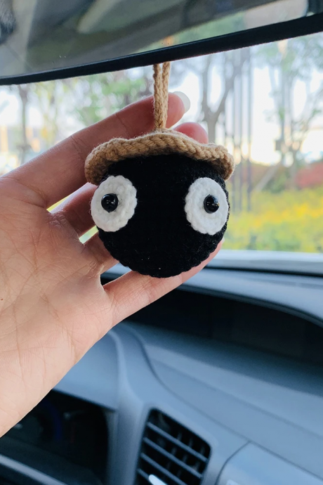 Car Interior Decoration Pendant For Women, Hand-woven Monster Of The Valley, Auto Rearview Mirror Pendant, Car Accessories
