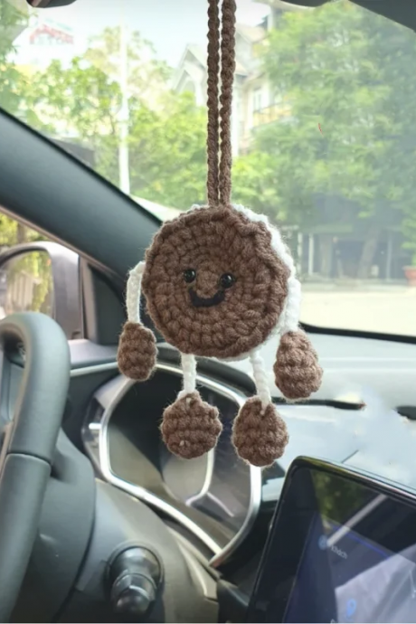Creative Simulation Cookies Pendant Hanging Ornament, Car Decor, Charm Accessories, Fashion,