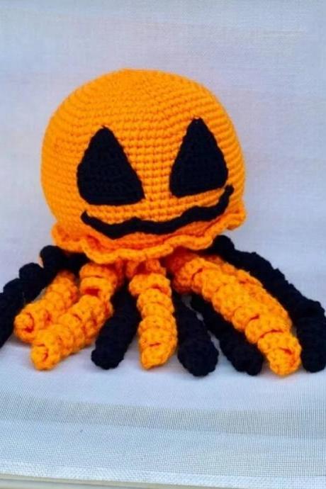 Cute Crochet Octopus Toy For Preemie, Amigurumi Octopus For Infant, Baby Shower Gift, Sea Creature Toy, Halloween