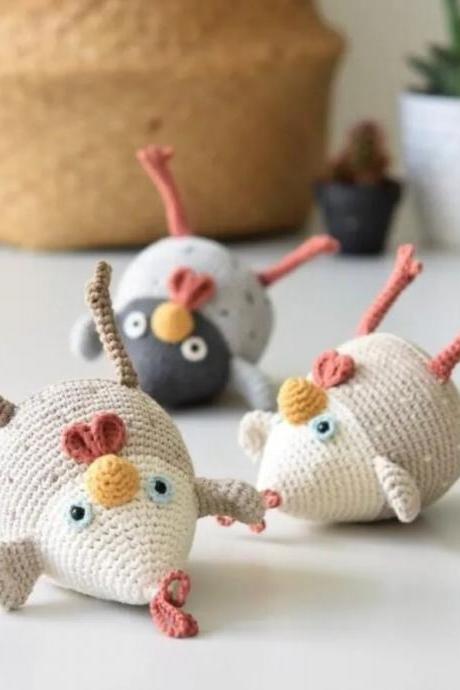 Diy Handmade Crochet Doll For Beginners, Funny Chick Sewing Material Package, Hand Knitting For Kids And Adults, Crochet Lovers