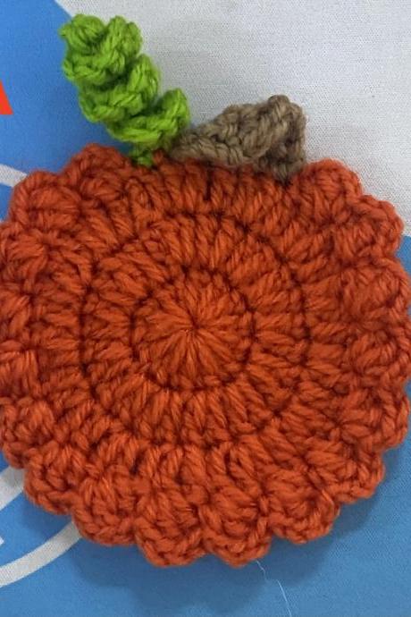 Woven Pumpkin Coaster For Christmas Party, Cute Cup Mat, Wooden Table Protection, Celebration Gift Presents, Home Decoration
