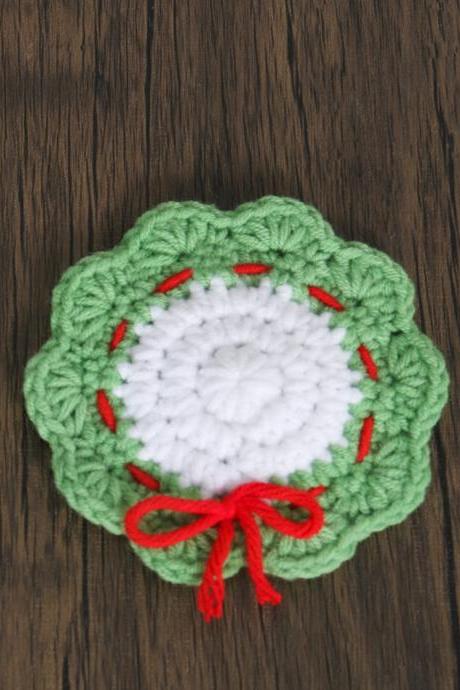 Crochet Round Cup Coaster Placemat Pad Tea Mug Coffee Mat Kitchen Table Decor Wedding Gift