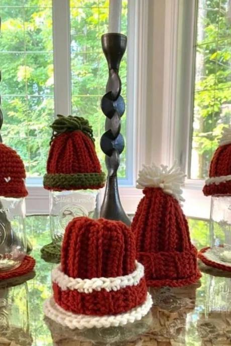 Knitted Coaster Set For Home Decoration Handmade Scandinavian Cartoon Pattern Diy Table Mats Teacup Cushions Cups Decor, Fashion